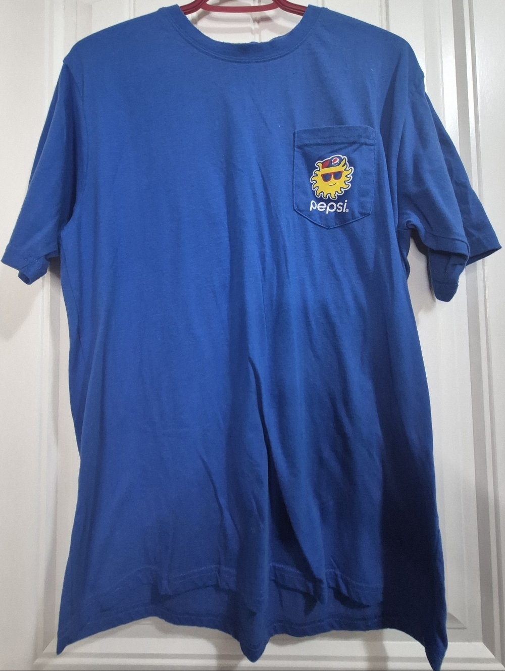 Mens Retro Pepsi T Shirt Sun Logo Size Large